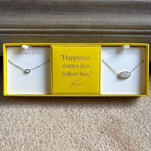 NEW WITH TAGS Kendra Scott Silver and White Necklace Set